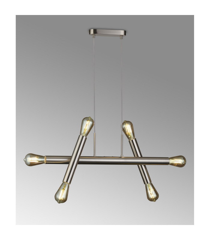 Jackson 3 Arm 6 Light Linear Adjustable Pendant/Semi Flush E27 Satin Nickel-15
