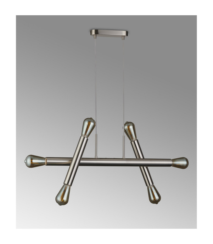 Jackson 3 Arm 6 Light Linear Adjustable Pendant/Semi Flush E27 Satin Nickel-16