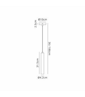 Jackson 1 Light Vertical Pendant E27 Satin Black-2