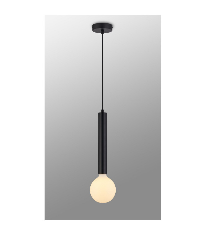 Jackson 1 Light Vertical Pendant E27 Satin Black-3