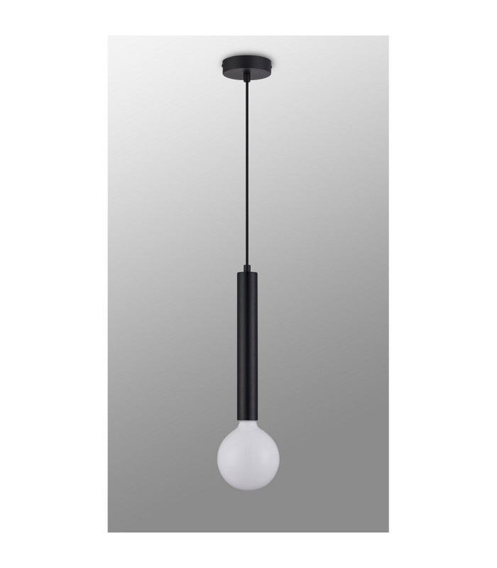 Jackson 1 Light Vertical Pendant E27 Satin Black-13