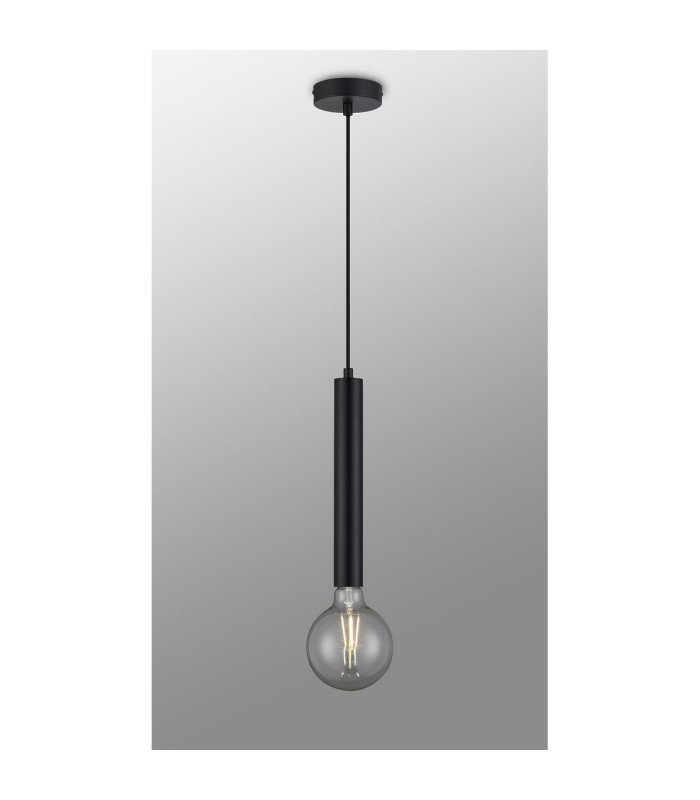 Jackson 1 Light Vertical Pendant E27 Satin Black-14