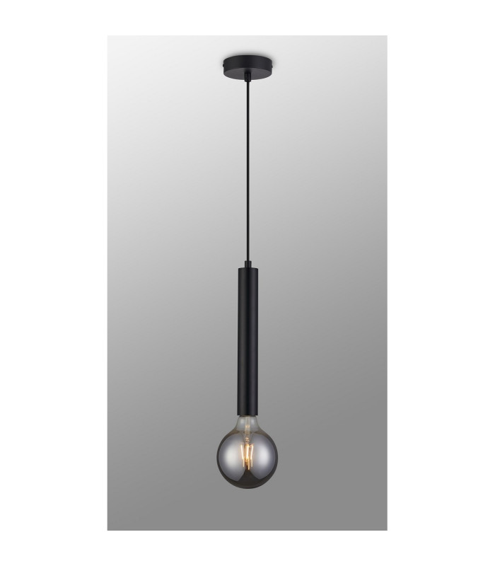 Jackson 1 Light Vertical Pendant E27 Satin Black-16