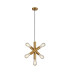 Jackson 3 Arm 5 Light Vertical Adjustable Pendant E27 Antique Gold-4