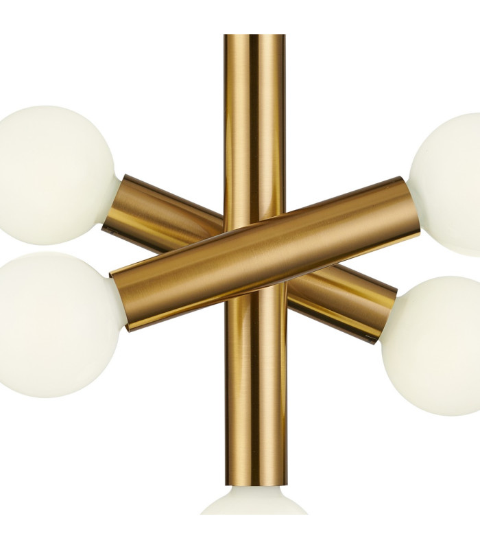 Jackson 3 Arm 5 Light Vertical Adjustable Pendant E27 Antique Gold-6