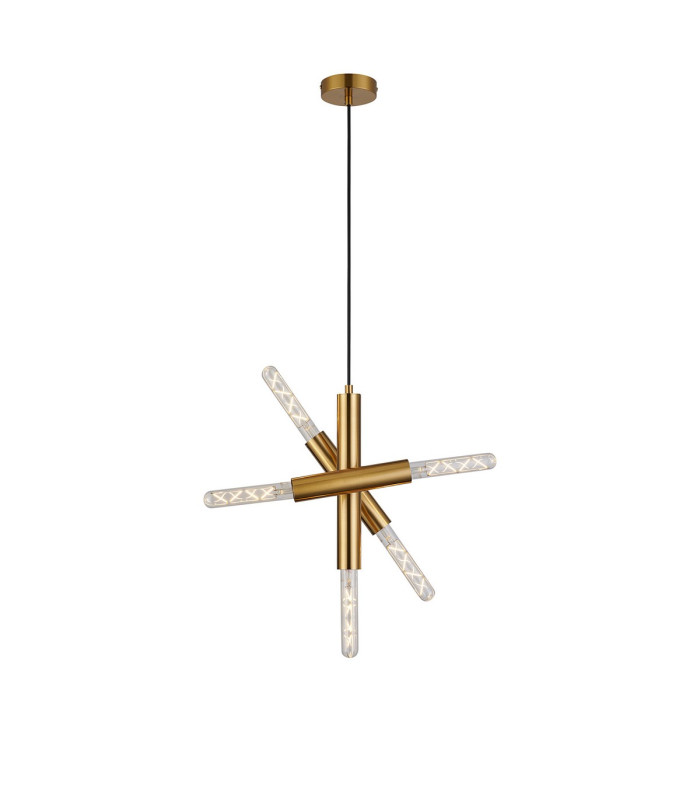 Jackson 3 Arm 5 Light Vertical Adjustable Pendant E27 Antique Gold-9