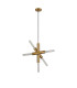 Jackson 3 Arm 5 Light Vertical Adjustable Pendant E27 Antique Gold-10