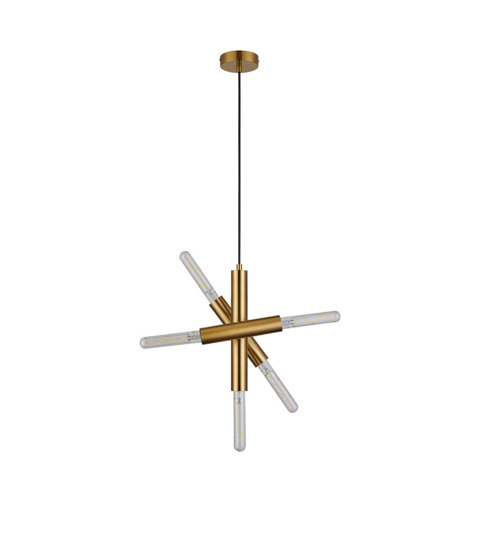 Jackson 3 Arm 5 Light Vertical Adjustable Pendant E27 Antique Gold-10