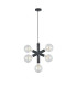 Jackson 3 Arm 5 Light Vertical Adjustable Pendant E27 Satin Black-4