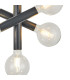 Jackson 3 Arm 5 Light Vertical Adjustable Pendant E27 Satin Black-7