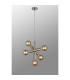 Jackson 3 Arm 5 Light Vertical Adjustable Pendant E27 Satin Nickel-3