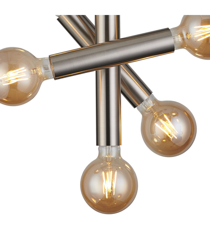 Jackson 3 Arm 5 Light Vertical Adjustable Pendant E27 Satin Nickel-8