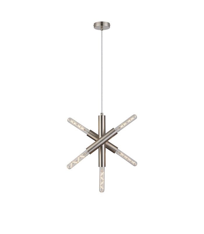 Jackson 3 Arm 5 Light Vertical Adjustable Pendant E27 Satin Nickel-10