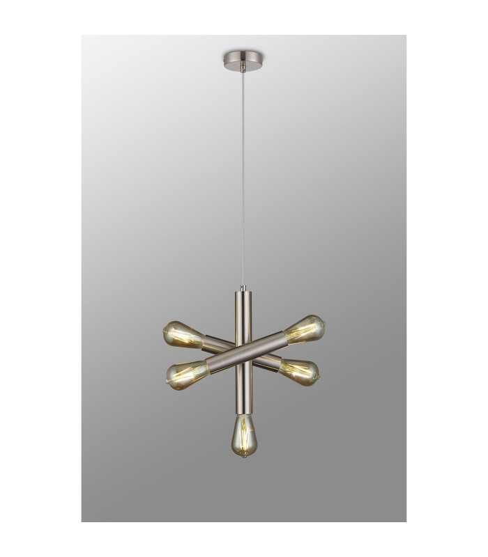 Jackson 3 Arm 5 Light Vertical Adjustable Pendant E27 Satin Nickel-13