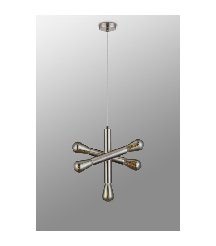 Jackson 3 Arm 5 Light Vertical Adjustable Pendant E27 Satin Nickel-14