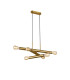 Jackson 3 Arm 6 Light Horizontal Adjustable Pendant E27 Antique Gold-1
