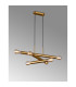 Jackson 3 Arm 6 Light Horizontal Adjustable Pendant E27 Antique Gold-3