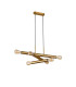 Jackson 3 Arm 6 Light Horizontal Adjustable Pendant E27 Antique Gold-4