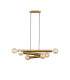 Jackson 3 Arm 6 Light Horizontal Adjustable Pendant E27 Antique Gold-5