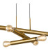 Jackson 3 Arm 6 Light Horizontal Adjustable Pendant E27 Antique Gold-8