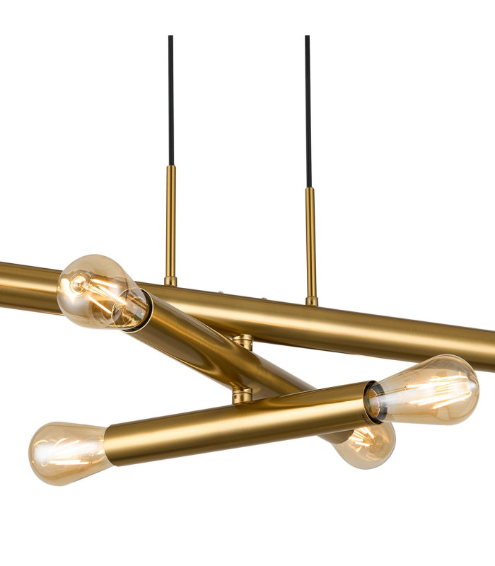 Jackson 3 Arm 6 Light Horizontal Adjustable Pendant E27 Antique Gold-8