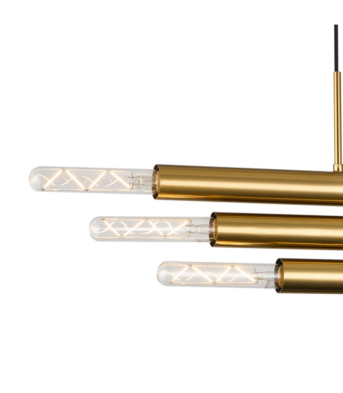 Jackson 3 Arm 6 Light Horizontal Adjustable Pendant E27 Antique Gold-9
