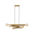 Jackson 3 Arm 6 Light Horizontal Adjustable Pendant E27 Antique Gold-10