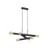 Jackson 3 Arm 6 Light Horizontal Adjustable Pendant E27 Satin Black-1