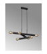 Jackson 3 Arm 6 Light Horizontal Adjustable Pendant E27 Satin Black-3