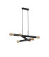 Jackson 3 Arm 6 Light Horizontal Adjustable Pendant E27 Satin Black-4