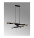 Jackson 3 Arm 6 Light Horizontal Adjustable Pendant E27 Satin Black-13
