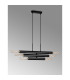 Jackson 3 Arm 6 Light Horizontal Adjustable Pendant E27 Satin Black-14
