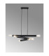 Jackson 3 Arm 6 Light Horizontal Adjustable Pendant E27 Satin Black-16