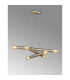 Jackson 3 Arm 6 Light Horizontal Adjustable Pendant E27 Satin Nickel-3