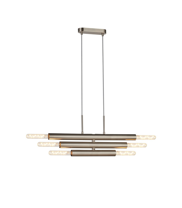 Jackson 3 Arm 6 Light Horizontal Adjustable Pendant E27 Satin Nickel-6