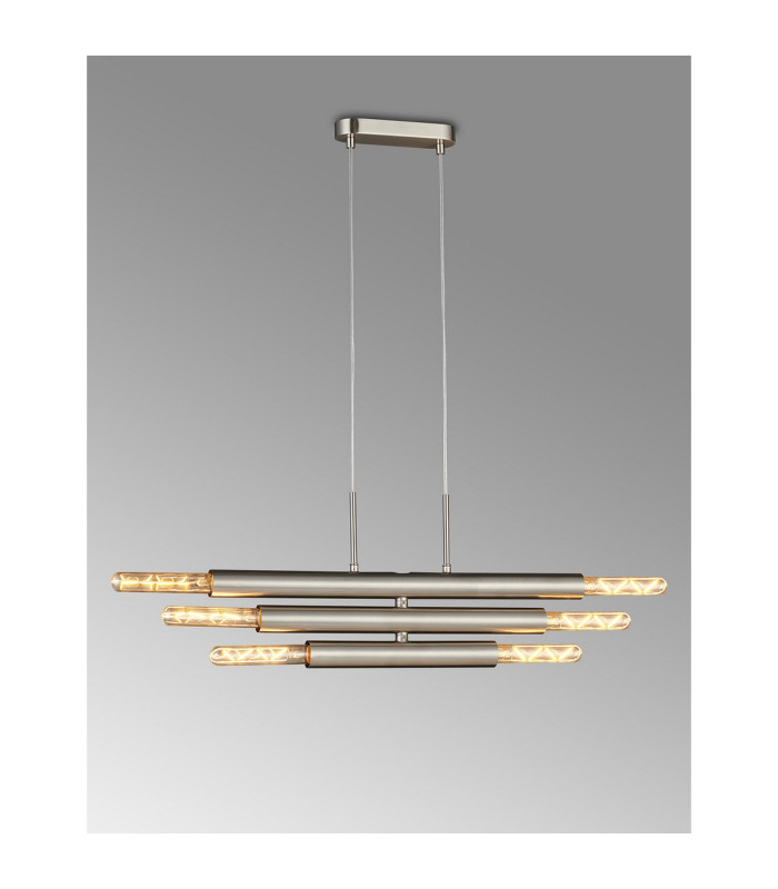 Jackson 3 Arm 6 Light Horizontal Adjustable Pendant E27 Satin Nickel-14