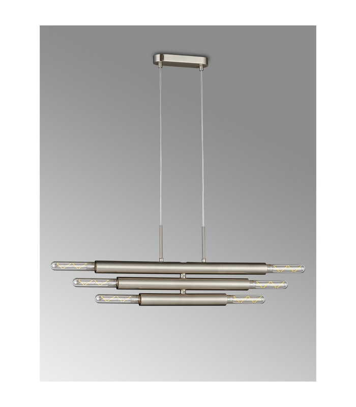 Jackson 3 Arm 6 Light Horizontal Adjustable Pendant E27 Satin Nickel-15