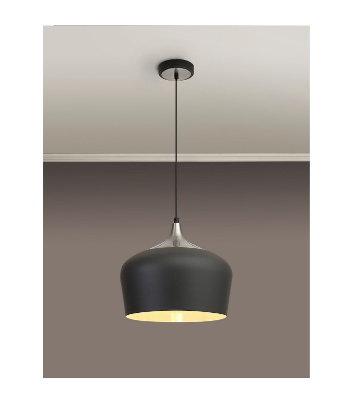Harpersfield 35cm Pendant 1 x E27 Anthracite/Satin Nickel-3