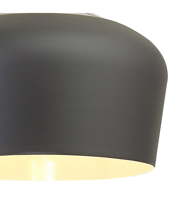 Harpersfield 35cm Pendant 1 x E27 Anthracite/Satin Nickel-8