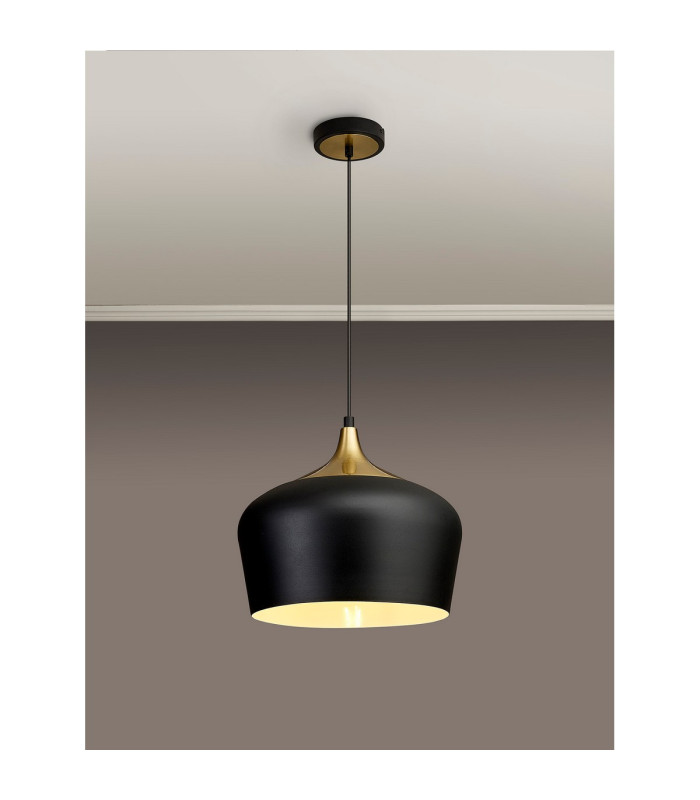 Harpersfield 35cm Pendant 1 x E27 Black/Gold-3
