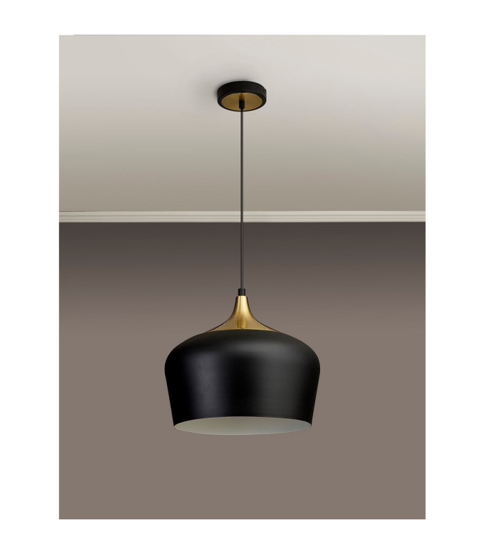 Harpersfield 35cm Pendant 1 x E27 Black/Gold-9