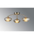 Bayside 55.5cm Flush Ceiling Light 3 Light G9 Antique Brass/Cognac Glass/Clear Crystal-3