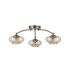 Bayside 55.5cm Flush Ceiling Light 3 Light G9 Antique Brass/Cognac Glass/Clear Crystal-4