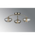 Bayside 55.5cm Flush Ceiling Light 3 Light G9 Antique Brass/Cognac Glass/Clear Crystal-8