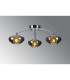 Bayside 55.5cm Flush Ceiling Light 3 Light G9 Polished Chrome/Smoked Glass/Clear Crystal-3