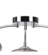 Bayside 55.5cm Flush Ceiling Light 3 Light G9 Polished Chrome/Smoked Glass/Clear Crystal-5