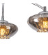Bayside 55.5cm Flush Ceiling Light 3 Light G9 Polished Chrome/Smoked Glass/Clear Crystal-7