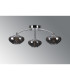 Bayside 55.5cm Flush Ceiling Light 3 Light G9 Polished Chrome/Smoked Glass/Clear Crystal-8