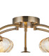 Bayside 55.5cm Flush Ceiling Light 5 Light G9 Antique Brass/Cognac Glass/Clear Crystal-5