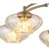 Bayside 55.5cm Flush Ceiling Light 5 Light G9 Antique Brass/Cognac Glass/Clear Crystal-6